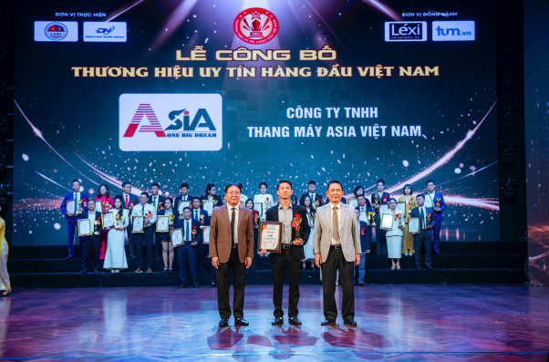 Thang máy thủy lực Asia Nhận giải Thương hiệu suất xắc năm 2024